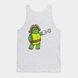 Turtle as Pirate with Hooked hand & Eye patch Tank Top